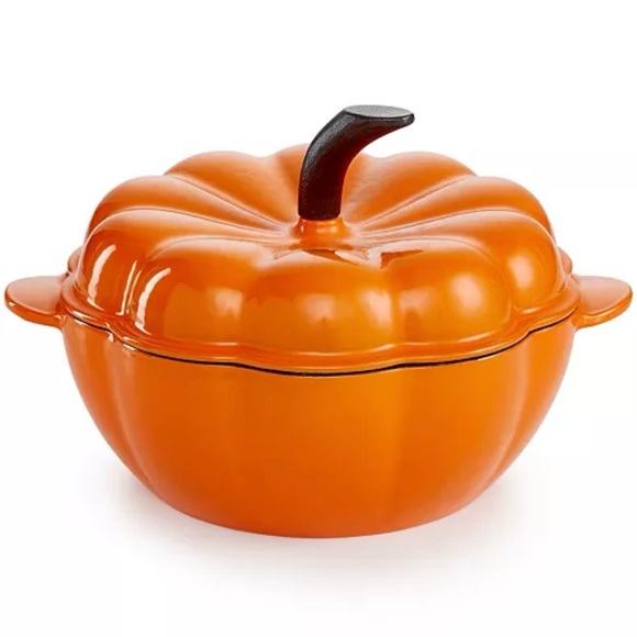 Martha Stewart Collection Enameled Cast Iron 2-Qt. Pumpkin Casserole Dish - Picture 1 of 3